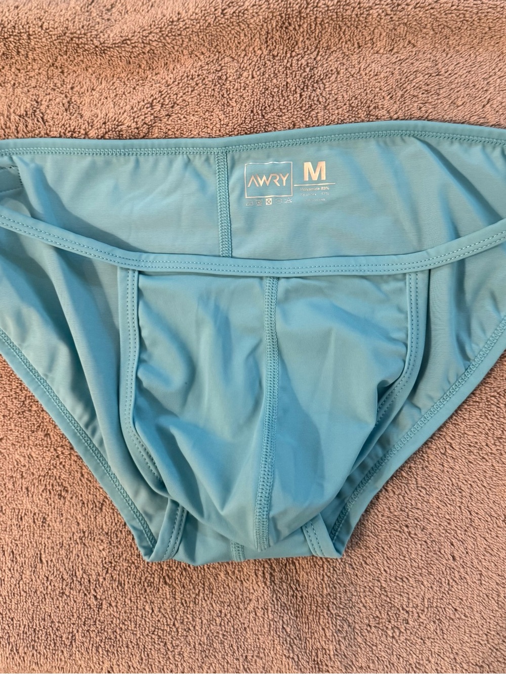 Awry Men's Medium hybrid teal swim underwear Briefs